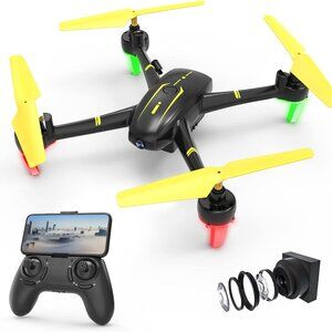 Elinoover Drone with Camera for Adults and Kids,1080P HD FPV Camera Drones for G